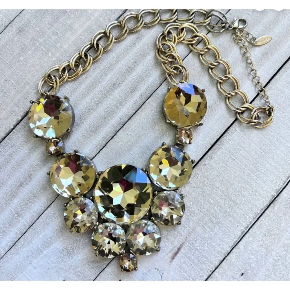 Vintage Natasha Statement Crystal Necklace -- 18